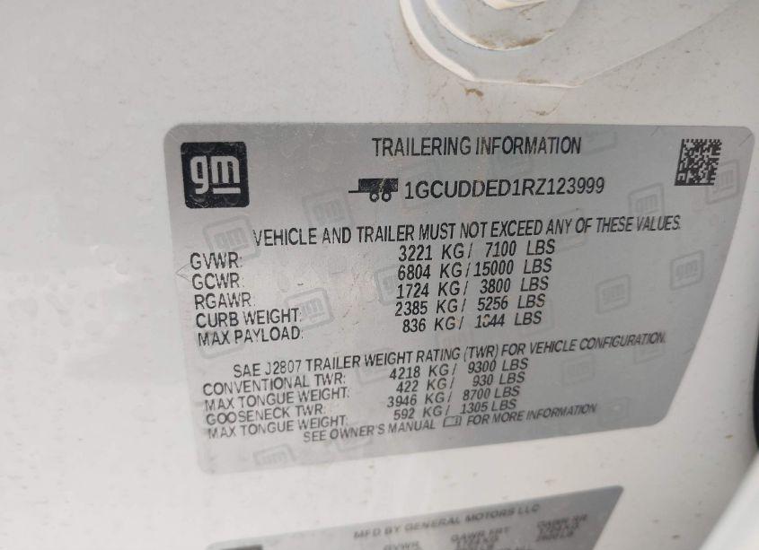 Photo 9 of 2024 Chevrolet Silverado 1500 4WD SHORT BED LT (VIN 1GCUDDED1RZ123999)