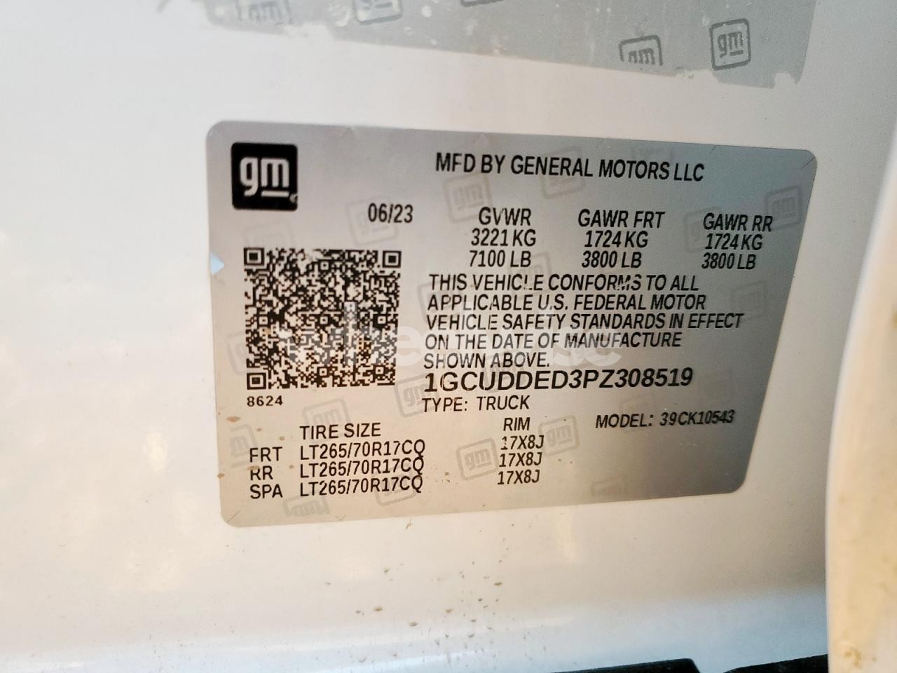 Photo 13 of 2023 CHEVROLET SILVERADO K1500 LT (VIN 1GCUDDED3PZ308519)