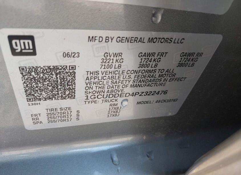 Photo 9 of 2023 Chevrolet Silverado 1500 4WD STANDARD BED LT (VIN 1GCUDDED4PZ322476)