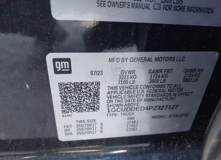 Photo 9 of 2023 Chevrolet Silverado 1500 4WD STANDARD BED LT (VIN 1GCUDDED4PZ327127)