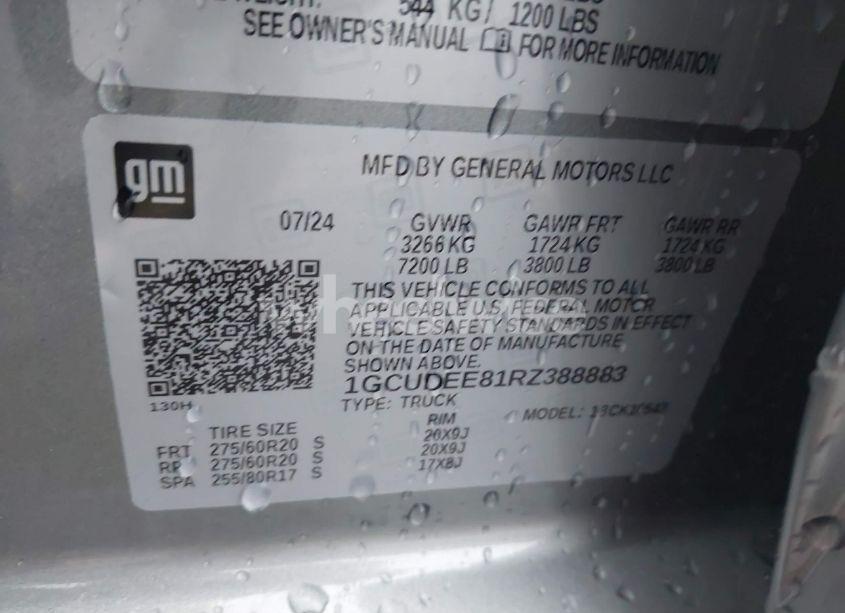 Photo 9 of 2024 Chevrolet Silverado 1500 4WD SHORT BED RST (VIN 1GCUDEE81RZ388883)