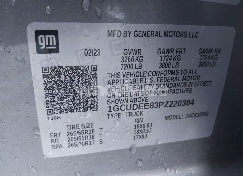 Photo 9 of 2023 Chevrolet Silverado 1500 4WD SHORT BED RST (VIN 1GCUDEE83PZ220384)