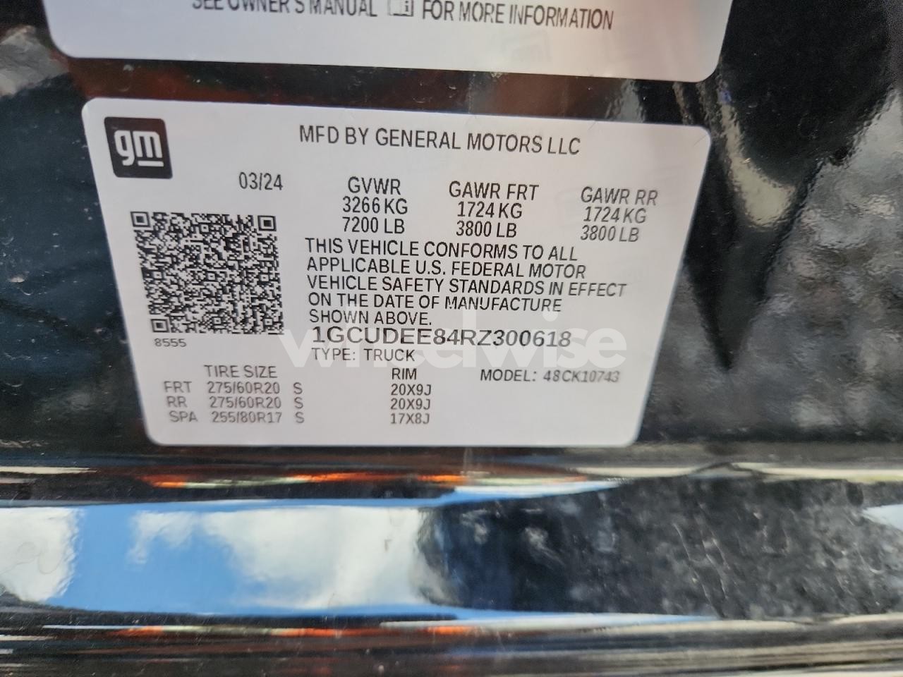 Photo 12 of 2024 CHEVROLET SILVERADO K1500 RST (VIN 1GCUDEE84RZ300618)