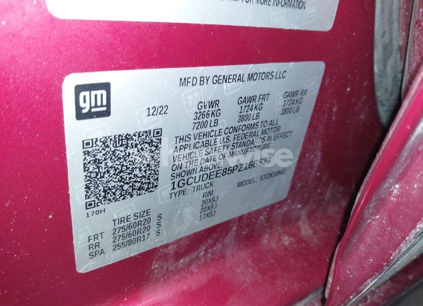 Photo 9 of 2023 Chevrolet Silverado 1500 4WD SHORT BED RST (VIN 1GCUDEE85PZ166523)