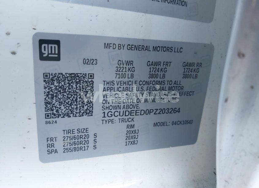 Photo 9 of 2023 Chevrolet Silverado 1500 4WD SHORT BED RST (VIN 1GCUDEED0PZ203264)