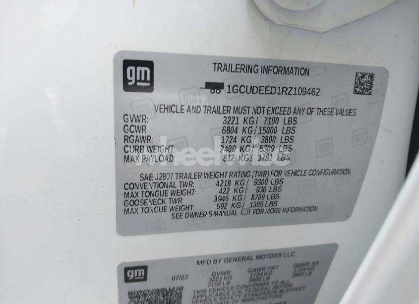 Photo 9 of 2024 Chevrolet Silverado 1500 4WD SHORT BED RST (VIN 1GCUDEED1RZ109462)