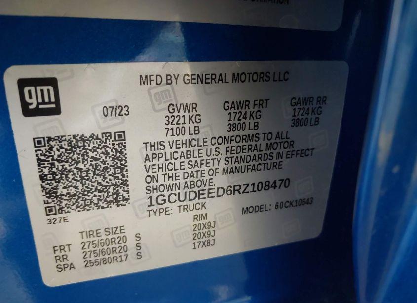 Photo 9 of 2024 Chevrolet Silverado 1500 4WD SHORT BED RST (VIN 1GCUDEED6RZ108470)