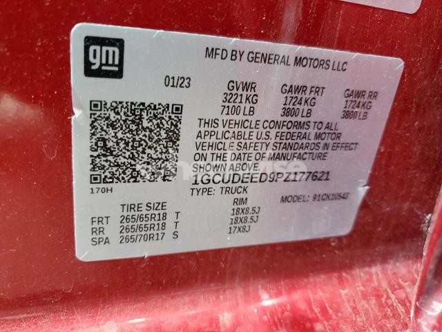 Photo 10 of 2023 CHEVROLET SILVERADO K1500 RST (VIN 1GCUDEED9PZ177621)