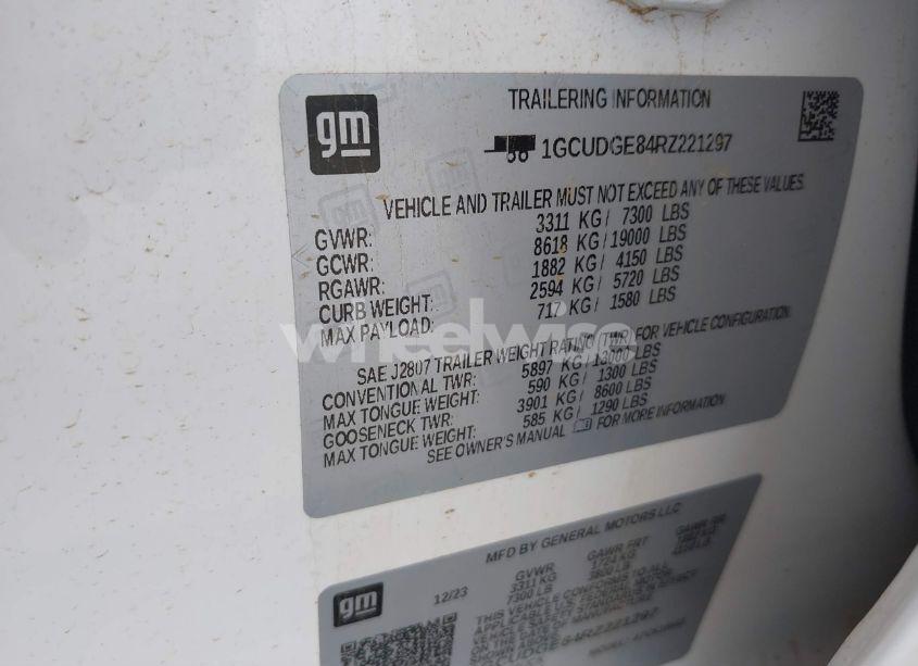 Photo 9 of 2024 Chevrolet Silverado 1500 4WD SHORT BED LTZ (VIN 1GCUDGE84RZ221297)