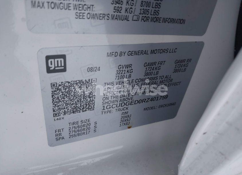 Photo 9 of 2024 Chevrolet Silverado 1500 4WD SHORT BED LTZ (VIN 1GCUDGED0RZ401759)