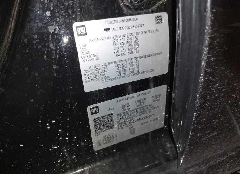 Photo 9 of 2024 Chevrolet Silverado 1500 4WD SHORT BED LTZ (VIN 1GCUDGED2RZ137377)