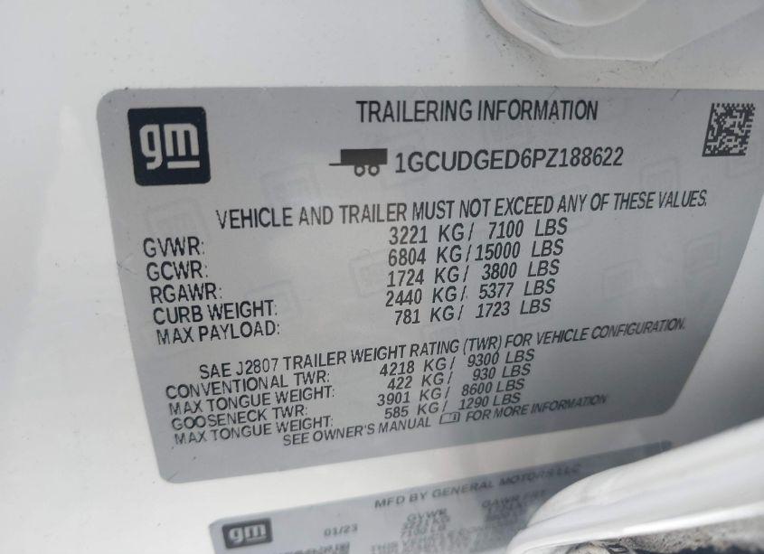 Photo 9 of 2023 Chevrolet Silverado 1500 4WD SHORT BED LTZ (VIN 1GCUDGED6PZ188622)