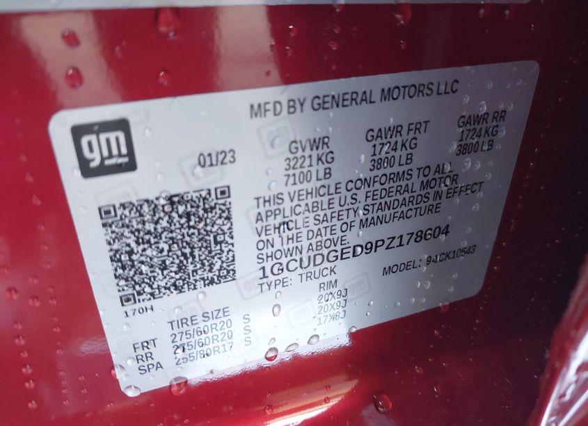 Photo 9 of 2023 Chevrolet Silverado 1500 4WD SHORT BED LTZ (VIN 1GCUDGED9PZ178604)