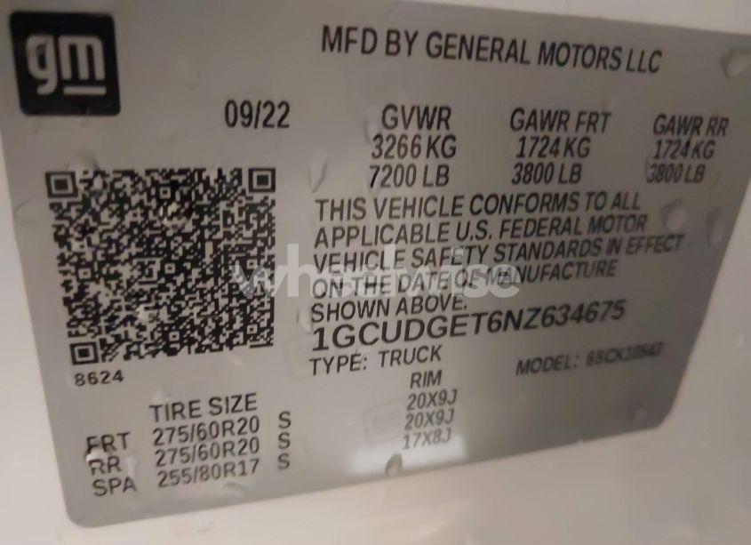 Photo 9 of 2022 Chevrolet Silverado 1500 4WD SHORT BED LTZ (VIN 1GCUDGET6NZ634675)