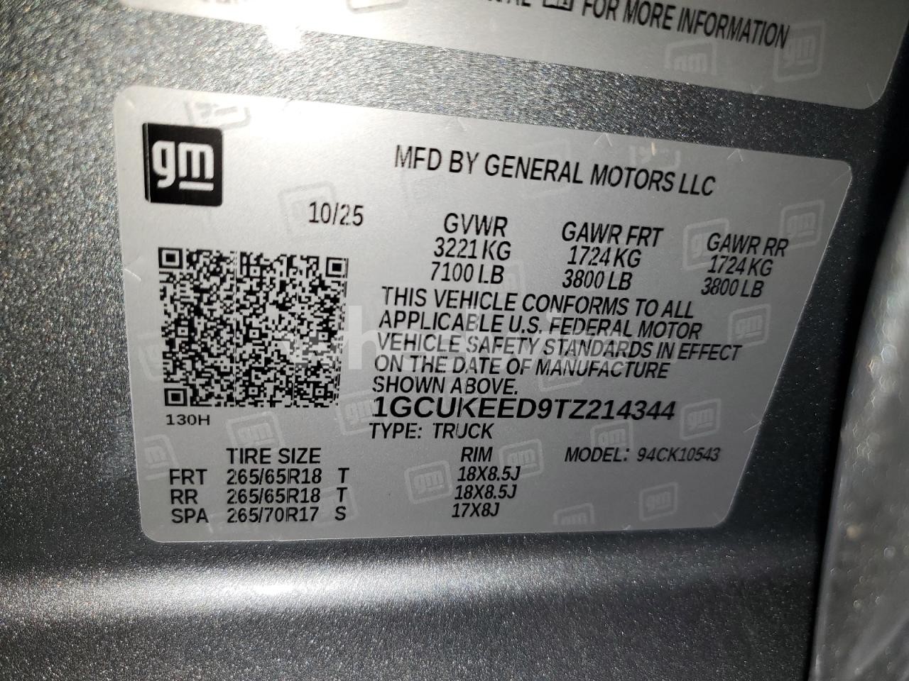 Photo 12 of 2026 CHEVROLET SILVERADO K1500 RST (VIN 1GCUKEED9TZ214344)