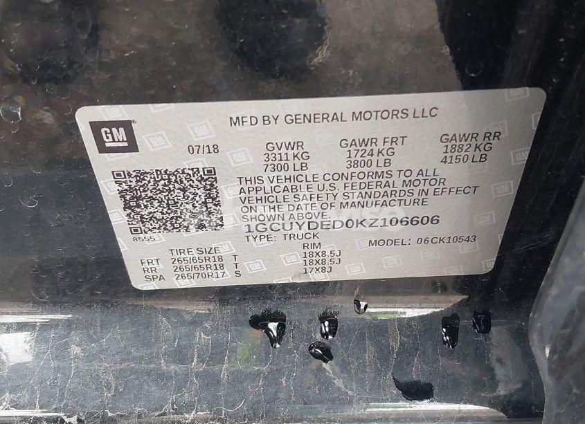 Photo 9 of 2019 Chevrolet Silverado 1500 LT (VIN 1GCUYDED0KZ106606)