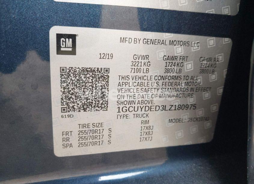 Photo 9 of 2020 Chevrolet Silverado 1500 4WD STANDARD BED LT (VIN 1GCUYDED3LZ180975)