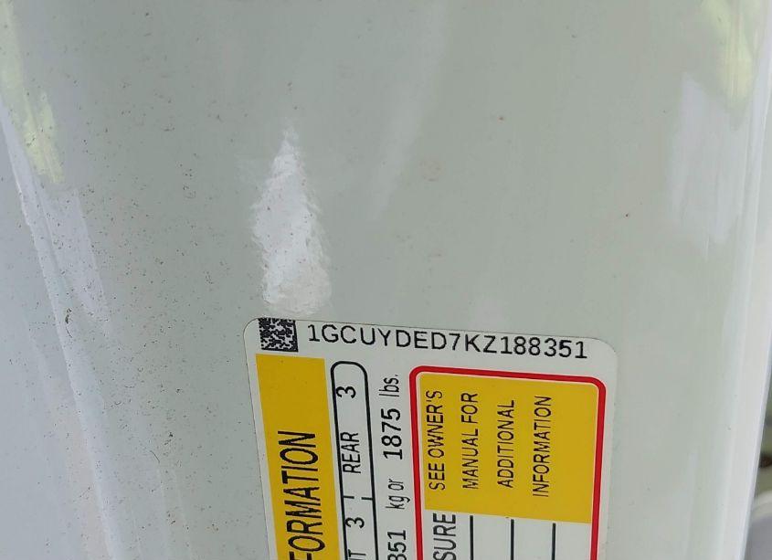 Photo 9 of 2019 Chevrolet Silverado 1500 LT (VIN 1GCUYDED7KZ188351)