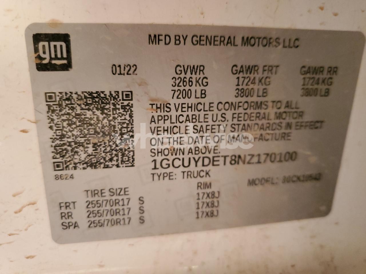 Photo 12 of 2022 CHEVROLET SILVERADO LTD K1500 LT N/A (VIN 1GCUYDET8NZ170100)