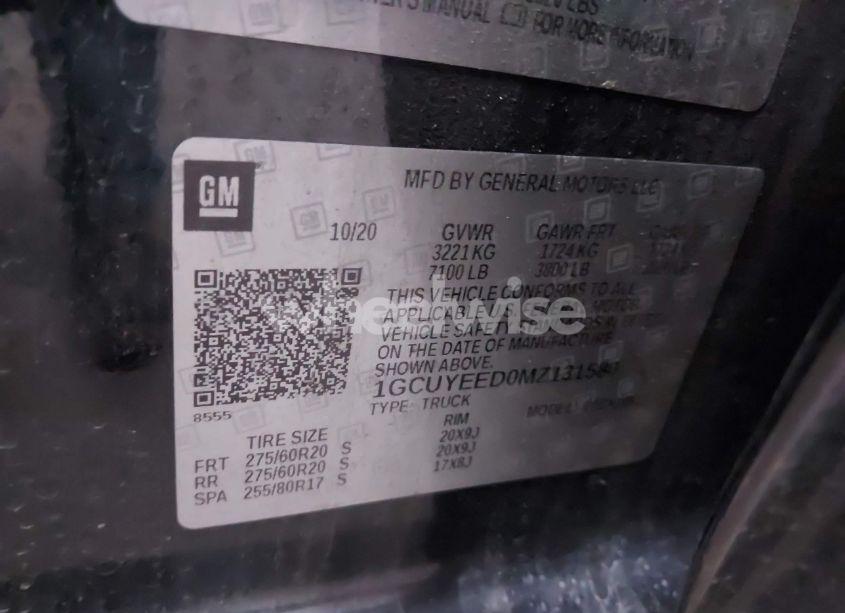 Photo 9 of 2021 Chevrolet Silverado 1500 4WD SHORT BED RST (VIN 1GCUYEED0MZ131580)