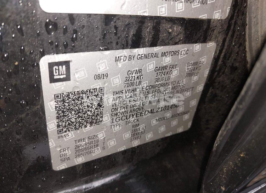 Photo 9 of 2020 Chevrolet Silverado 1500 4WD SHORT BED RST (VIN 1GCUYEED4LZ101450)