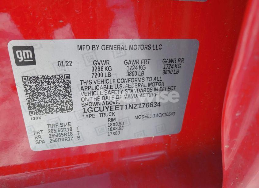 Photo 9 of 2022 Chevrolet Silverado 1500 LTD 4WD SHORT BED RST (VIN 1GCUYEET1NZ176634)