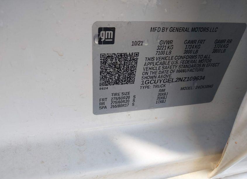 Photo 9 of 2022 Chevrolet Silverado 1500 LTD 4WD SHORT BED LTZ (VIN 1GCUYGEL2NZ109634)