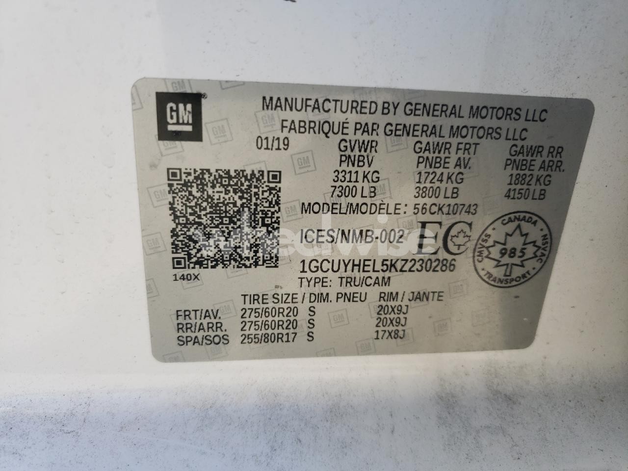 Photo 13 of 2019 CHEVROLET SILVERADO K1500 HIGH COUNTRY (VIN 1GCUYHEL5KZ230286)