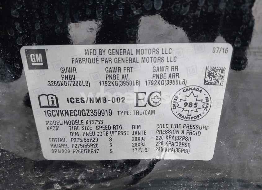 Photo 9 of 2016 Chevrolet Silverado 1500 LS/WT (VIN 1GCVKNEC0GZ359919)