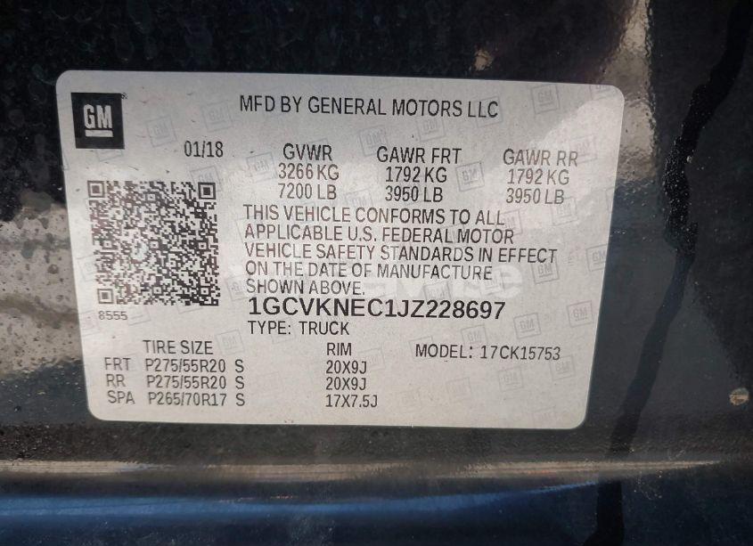Photo 9 of 2018 Chevrolet Silverado 1500 WT (VIN 1GCVKNEC1JZ228697)