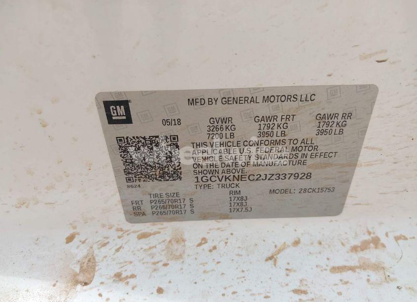 Photo 9 of 2018 Chevrolet Silverado 1500 WT (VIN 1GCVKNEC2JZ337928)