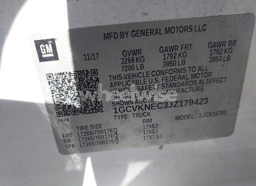Photo 9 of 2018 Chevrolet Silverado 1500 WT (VIN 1GCVKNEC3JZ179423)