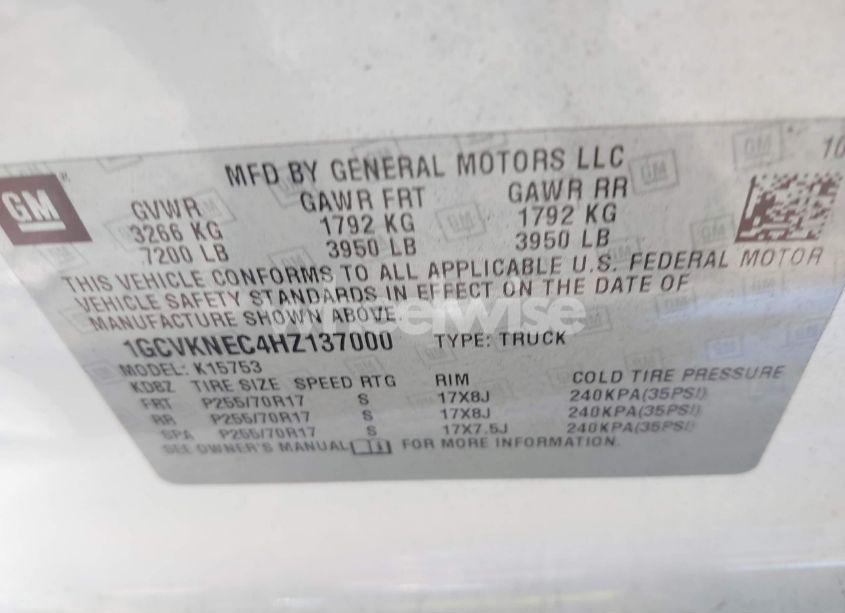 Photo 9 of 2017 Chevrolet Silverado 1500 LS (VIN 1GCVKNEC4HZ137000)