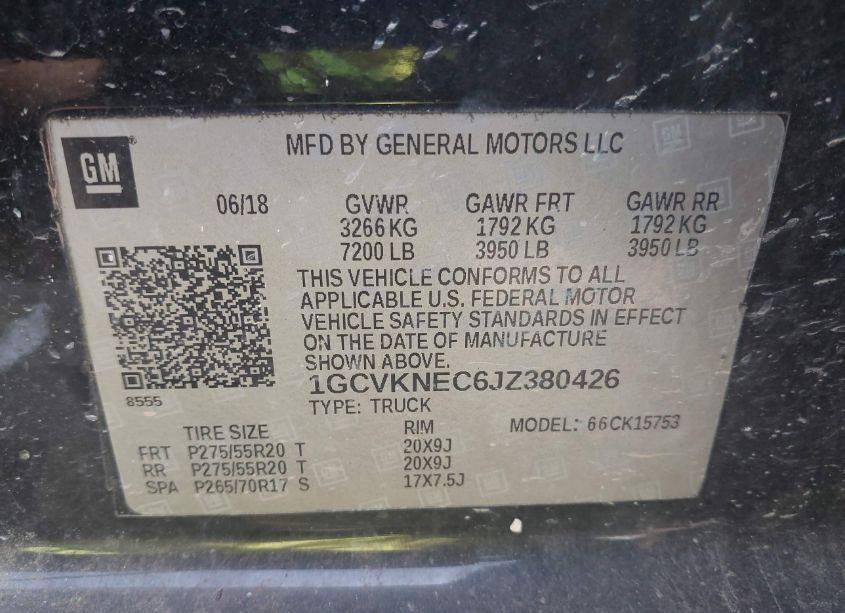 Photo 9 of 2018 Chevrolet Silverado 1500 WT (VIN 1GCVKNEC6JZ380426)