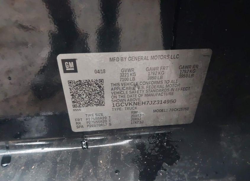 Photo 9 of 2018 Chevrolet Silverado 1500 WT (VIN 1GCVKNEH7JZ314950)