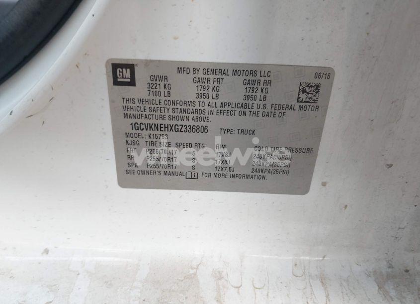 Photo 9 of 2016 Chevrolet Silverado 1500 WT (VIN 1GCVKNEHXGZ336806)