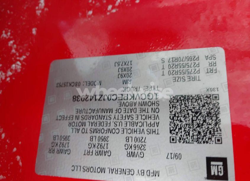 Photo 9 of 2018 Chevrolet Silverado 1500 CUSTOM (VIN 1GCVKPEC0JZ142938)