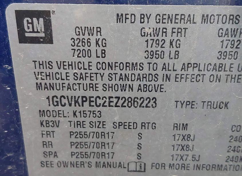 Photo 9 of 2014 Chevrolet Silverado K1500 (VIN 1GCVKPEC2EZ286223)