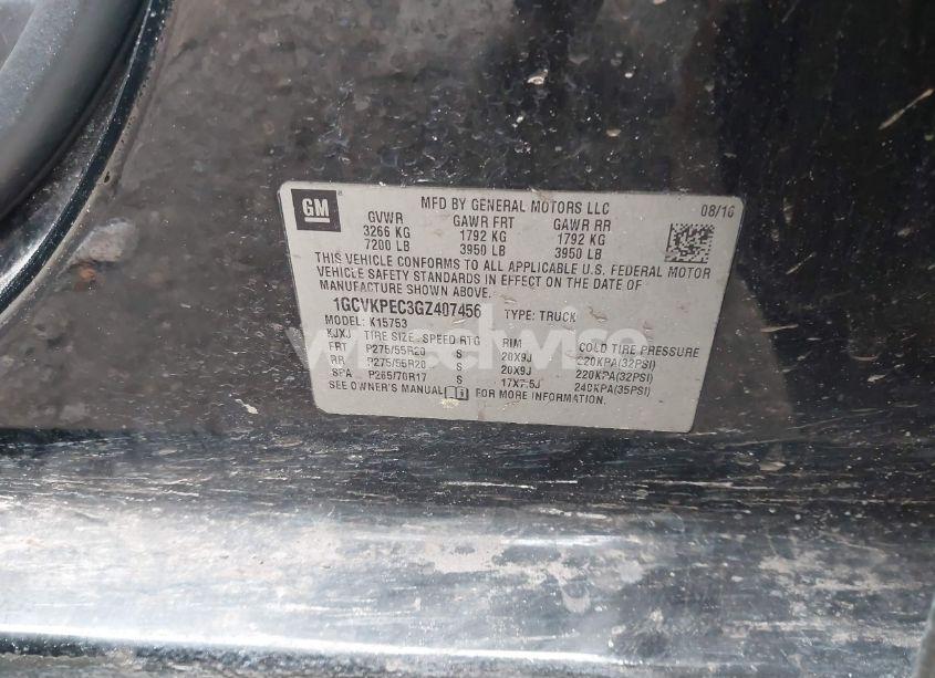 Photo 9 of 2016 Chevrolet Silverado 1500 CUSTOM (VIN 1GCVKPEC3GZ407456)