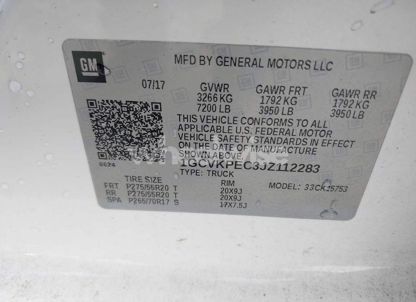 Photo 9 of 2018 Chevrolet Silverado 1500 CUSTOM (VIN 1GCVKPEC3JZ112283)