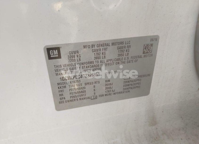 Photo 9 of 2016 Chevrolet Silverado 1500 CUSTOM (VIN 1GCVKPEC4GZ325851)