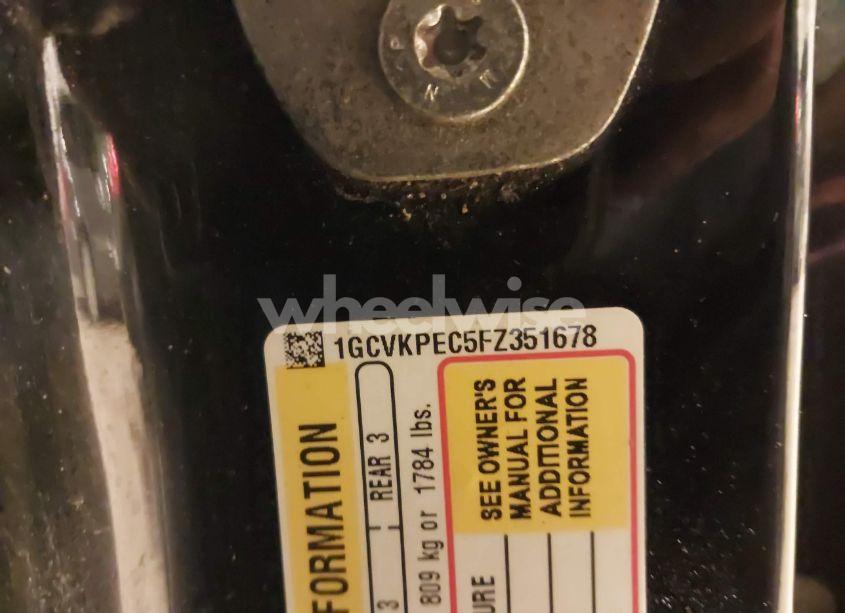 Photo 9 of 2015 Chevrolet Silverado 1500 WT (VIN 1GCVKPEC5FZ351678)