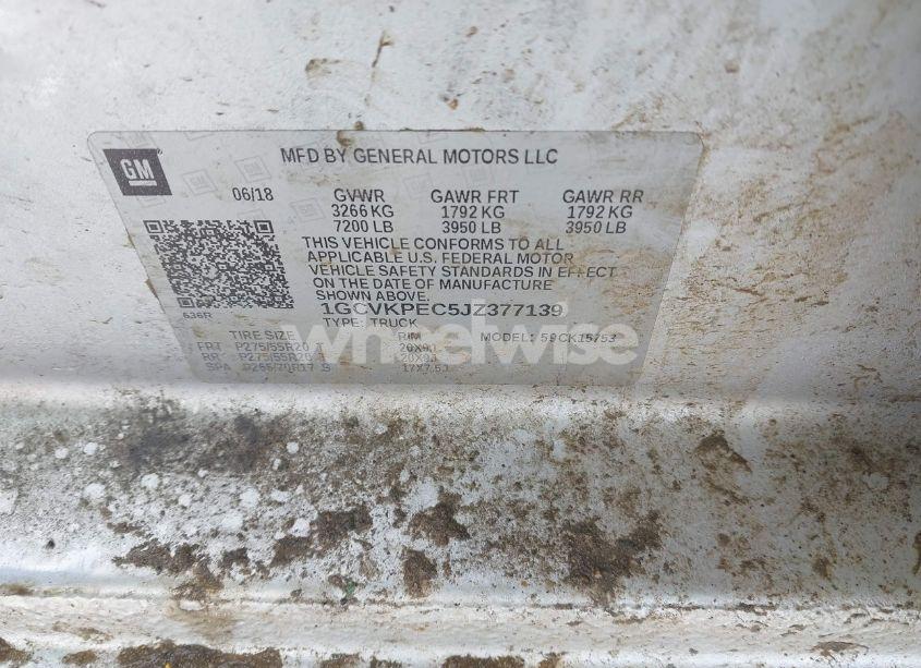 Photo 9 of 2018 Chevrolet Silverado 1500 CUSTOM (VIN 1GCVKPEC5JZ377139)