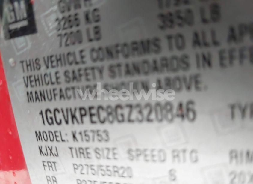 Photo 9 of 2016 Chevrolet Silverado 1500 CUSTOM (VIN 1GCVKPEC8GZ320846)