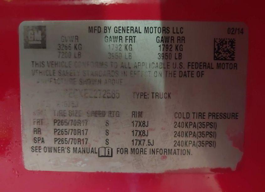 Photo 9 of 2014 Chevrolet Silverado 1500 WORK TRUCK 1WT (VIN 1GCVKPECXEZ272585)