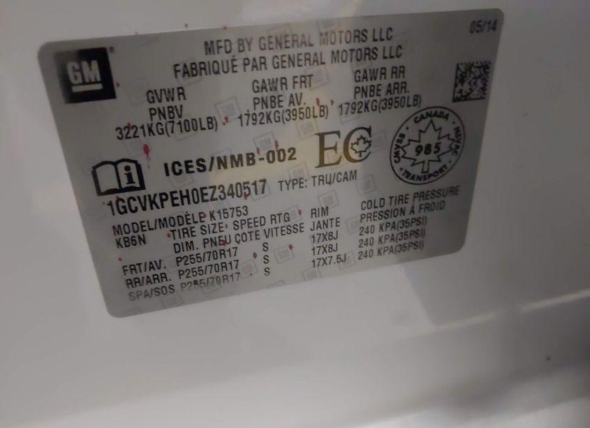 Photo 9 of 2014 Chevrolet Silverado 1500 WORK TRUCK 1WT/WORK TRUCK 2WT (VIN 1GCVKPEH0EZ340517)