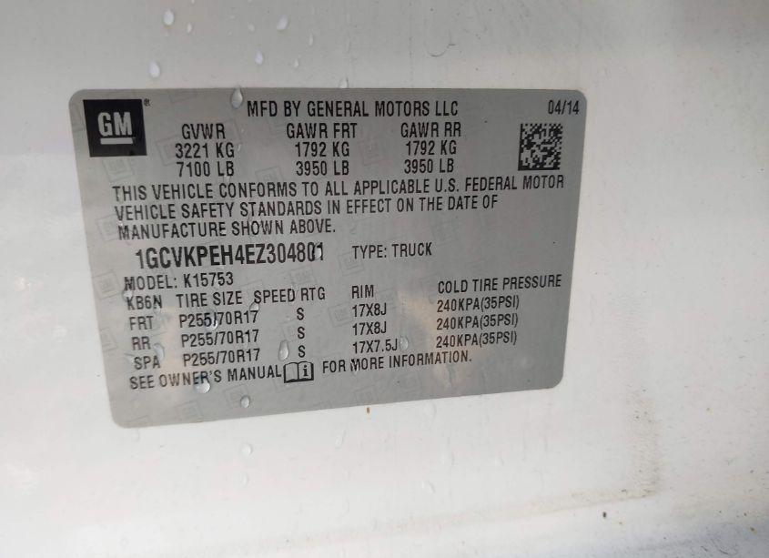 Photo 9 of 2014 Chevrolet Silverado 1500 WORK TRUCK 1WT (VIN 1GCVKPEH4EZ304801)