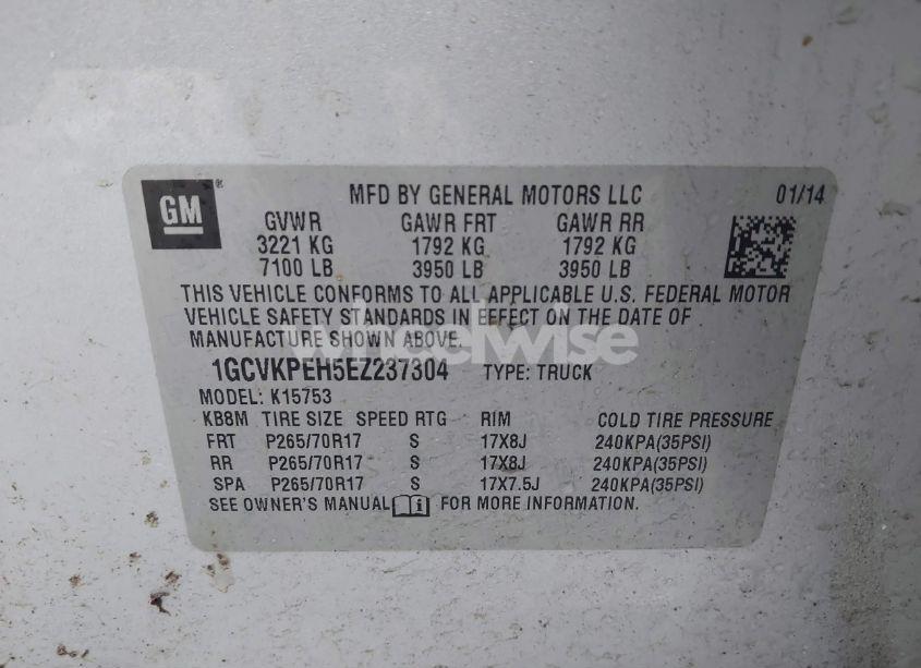 Photo 9 of 2014 Chevrolet Silverado 1500 WORK TRUCK 1WT (VIN 1GCVKPEH5EZ237304)