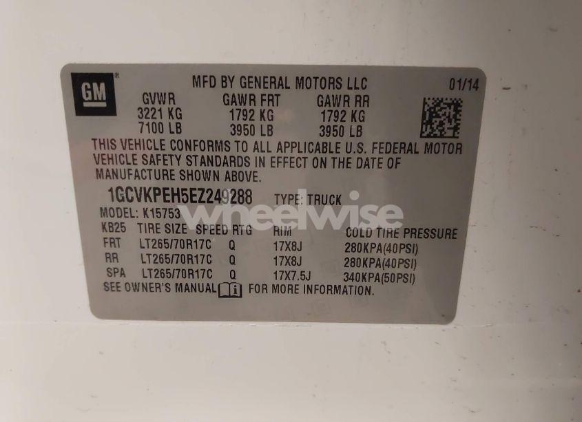 Photo 9 of 2014 Chevrolet Silverado 1500 WORK TRUCK 2WT (VIN 1GCVKPEH5EZ249288)