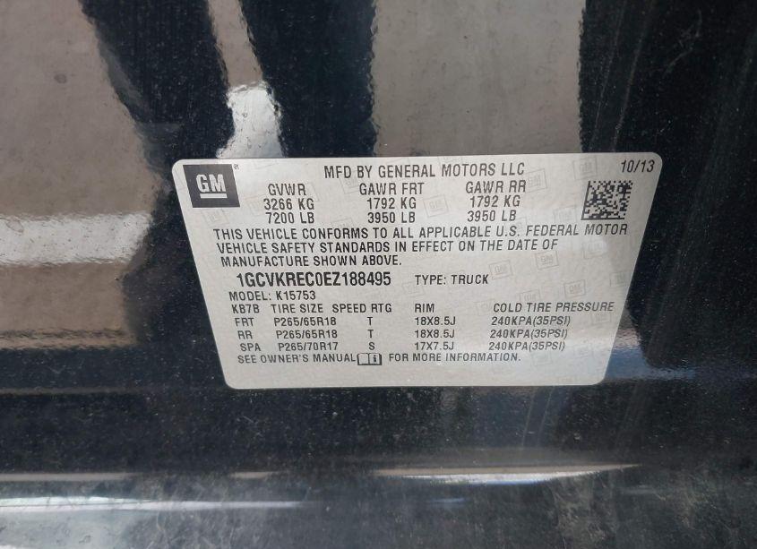 Photo 9 of 2014 Chevrolet Silverado 1500 2LT (VIN 1GCVKREC0EZ188495)